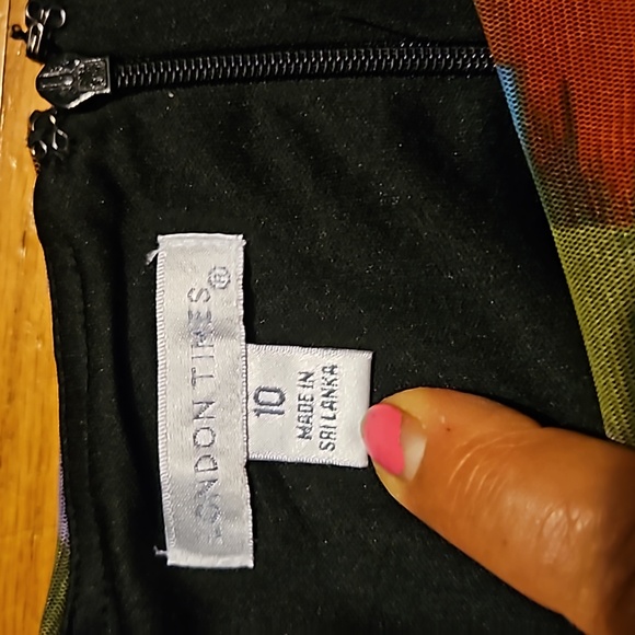 London Times Size 10 Floral Chiffon Dress - Picture 2 of 9